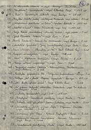 Odręczny spis książek przewożonych nielegalnie do Polski przez Jacky'ego Challota. 23.03.1984