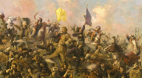 Ostatni bastion Custera, obraz pędzla pędzla Edgara Samuela  Paxsona, źr. Wikimedia Commonsdp