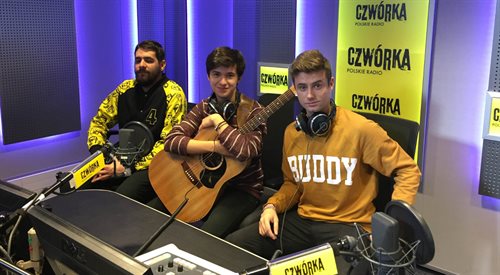 Młody wirtuoz gitary Marcin Patrzałek w Czwórkowym studiu, razem z Jankiem Kruczkowskim i Mateuszem Tomaszukiem