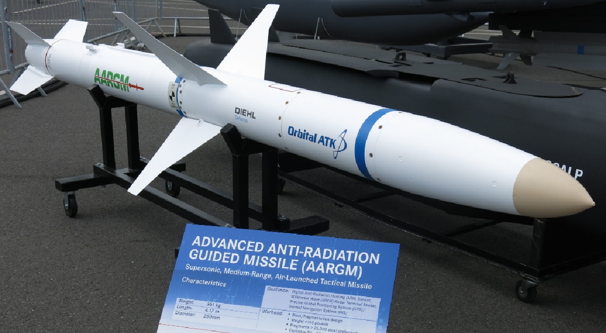 An Advanced Anti-Radiation Guided Missile mockup.