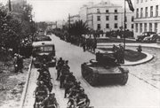 Wspólna defilada wojsk radzieckich i niemieckich. Brześć, 22.09.1939