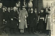 Józef Piłsudski na dworcu w Paryżu, 1921
