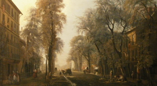 Tsidore Dagnan, Le boulevard Poissonnire en 1834 ou Vue de Paris