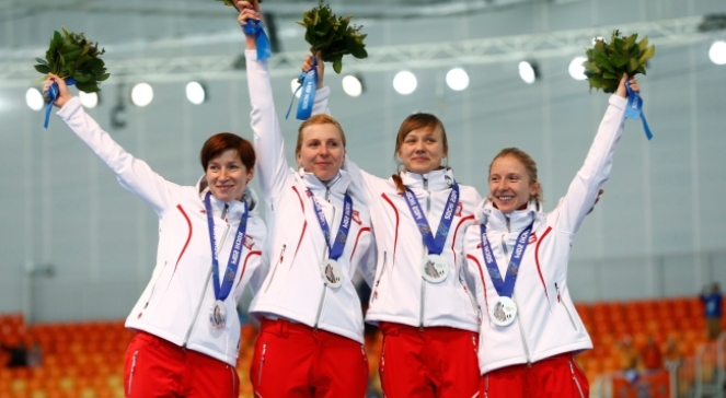 Polskie srebrne medalistki w biegu drużynowym w Soczi