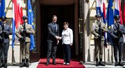 Powitanie premiera Holandii Marka Rutte przez premier Beatę Szydło