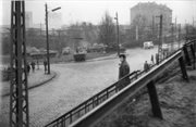 Blokada wojskowa na skrzyżowaniu ulic: Czerwonych Kosynierów (obecnie Morska), Podjazd i Śląskiej. Gdynia, 17.12.1970