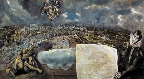 El Greco, Widok Toledo z planem. W tym mieście wybitny malarz spędził większość życia, choć nigdy tego nie planował.