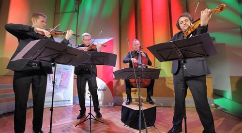 Meccore Quartet wystapił w 2015 roku - jako gość audycji Five oclock - na scenie Studia PR im. Wł. Szpilmana
