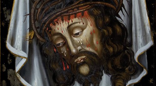 Męka Pańska od stuleci inspiruje także najwybitniejszych muzyków (obraz przedstawiający odbicie twarzy Chrystusa na chuście św. Weroniki)