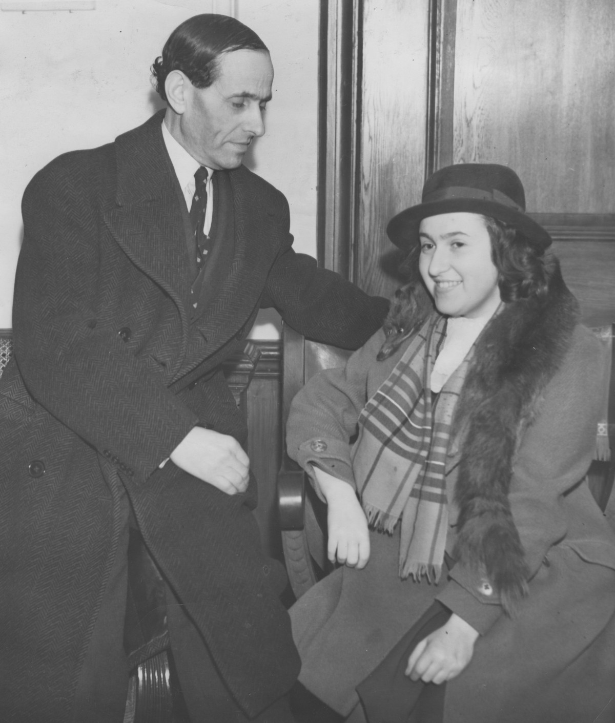 Ida Haendel ze swoim ojcem Natanem, 1938 r. Fot. Narodowe Archiwum Cyfrowe/dp