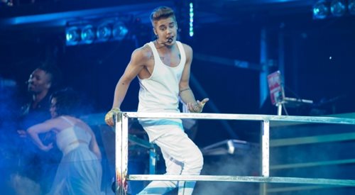 Kanadyjski gwiazdor muzyki pop Justin Bieber w łódzkiej Atlas Arenie