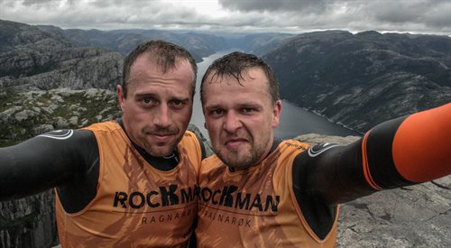 Rafał Bebelski i Jędrzej Maćkowski w trakcie zawodów Rockman w Norwegii