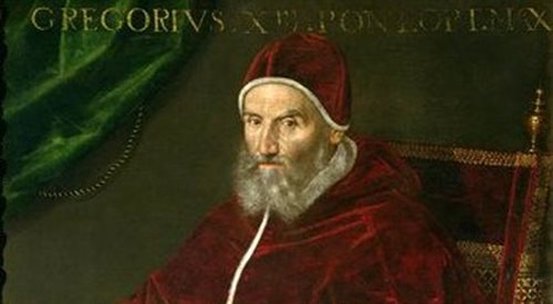Papież Grzegorz XIII - reprod. fot. portretu Lavinii Fontany (wiek XVI). Wikipedia Commonsdp