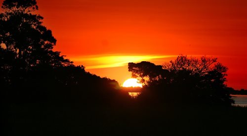 Zachód słońca nad Amazonią