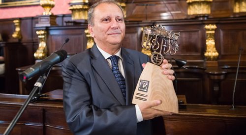 Constantin Geambasu odebrał nagrodę Instytutu Książki Transatlantyk dla najwybitniejszego popularyzatora literatury polskiej za granicą, w Collegium Maius UJ w Krakowie
