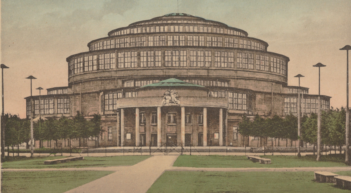 Hala Stulecia (Jahrhunderthalle), pocztówka z ok. 1910-1914 roku