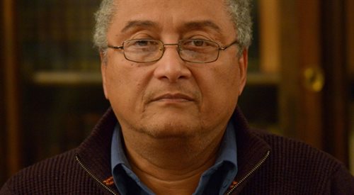 Pisarz Michel Soukar na spotkaniu Polska-Haiti, zapomniane pokrewieństwo w Pen Clubie. Warszawa, 17 marca 2014 r.