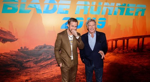 Ryan Gosling i Harrison Ford na francuskiej premierze filmu Blade Runner 2049 w Paryżu - wrzesień 2017 rok