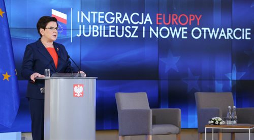 Premier Beata Szydło na konferencji  Integracja Europy  jubileusz i nowe otwarcie
