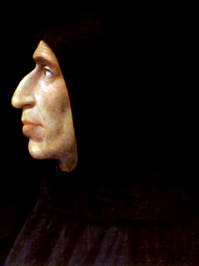 Portret Savonaroli autorstwa Fra Bartolomeo, ok. 1497–1498. Fot. Wikimedia/domena publiczna 