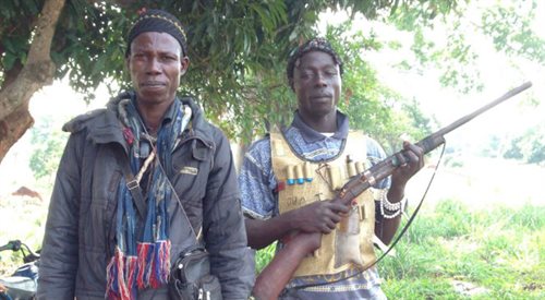 Członkowie chrześcijańskiej milicji z Republiki Środkowoafrykańskiej