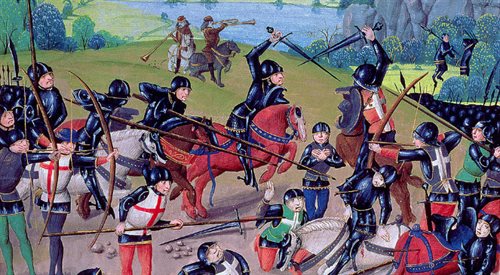 Bitwa pod Azincourt na XV-wiecznej miniaturze