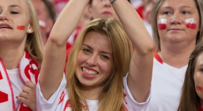 Polscy kibice na meczu Polska - Rosja