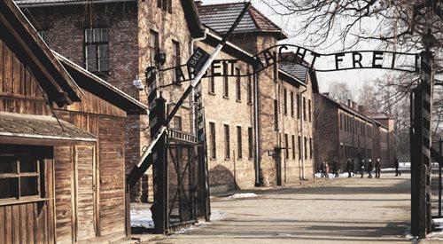 Brama niemieckiego obozu Auschwitz