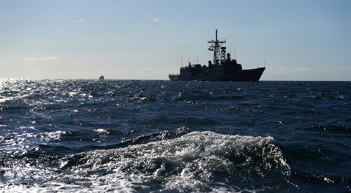 Turecka fregata rakietowa TCG Goksu wpływa do portu w Gdyni