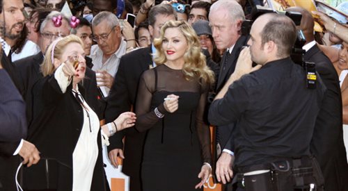 Madonna na pokazie swojego filmu W.E. na festiwalu w Toronto - 2011 rok.