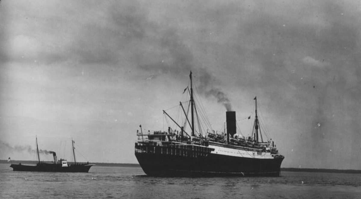 HMS "Lancastria". Fot.:Europeana.eu/domena publiczna