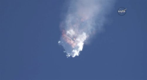 Eksplozja kapsuly Dragon i rakiety Falcon 9