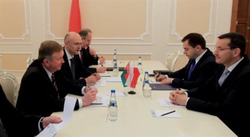 Jedno ze spotkań polskiej delegaci na Białorusi
