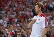 Trener Polaków Stephane Antiga w meczu z Francją w grupie E mistrzostw świata siatkarzy w Łodzi