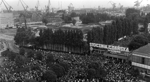 Gdańsk, sierpień 1980 r. Strajk okupacyjny w Stoczni Gdańskiej im. Lenina