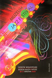 Plakat Rosława Szaybo: V Muzeum Jazz Festiwal, Ostrów Wielkopolski, 2000