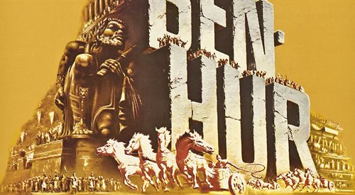 Fragment plakatu promującego film Ben Hur z 1959 roku