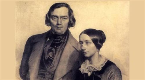 Robert Schumann z żoną Klarą Wieck-Schumann