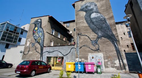 Mural na jednej z katowickich ulic