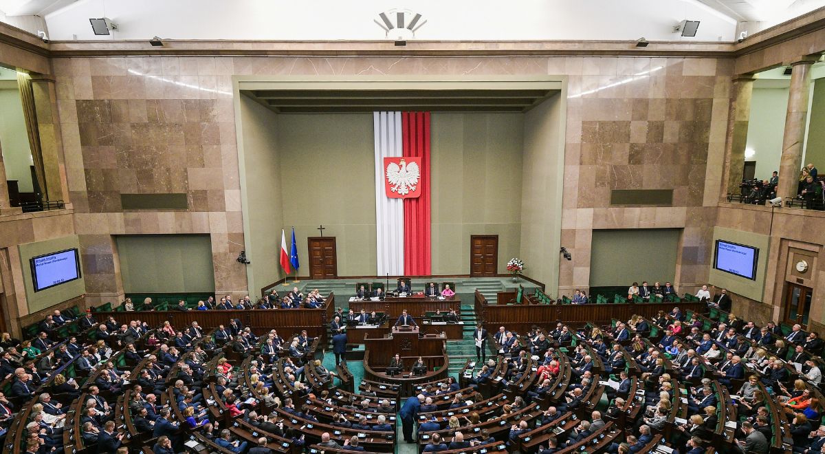 Polands lower house of parliament - the Sejm (illustration image)