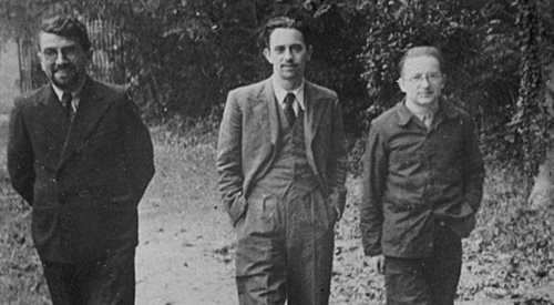Polscy matematycy z Uniwersytetu Poznańskiego, od lewej: Henryk Zygalski, Jerzy Różycki i Marian Rejewski, którzy w 1932 roku złamali szyfr Enigmy
