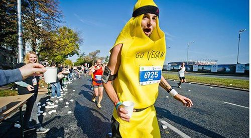 Pan Banan na trasie zaraża optymizmem