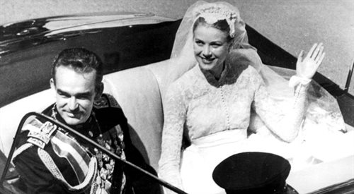 Książę Rainier III Grimaldi i Grace Kelly (19.04.1956) foto: PAPPhotoshot