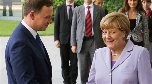 Po spotkaniu z Angelą Merkel Andrzej Duda powiedział dziennikarzom, że widzi dobrą prognozę na przyszłość
