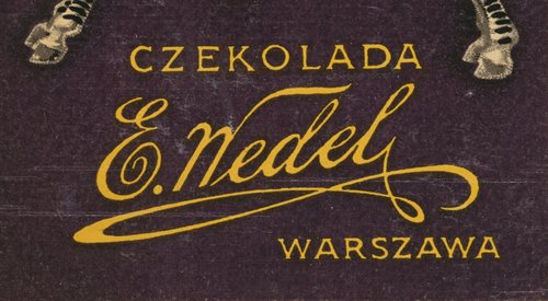 Fragment pocztówki z reklamą czekolady Wedla, 1926 rok
