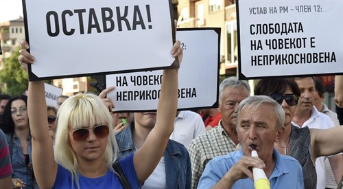 W maju na ulicach Skopje obywatele Macedonii masowo domagali się dymisji rządu