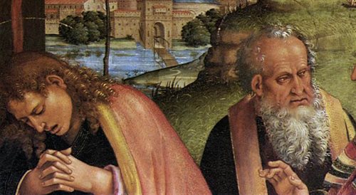 Fragment obrazu Płacz nad śmiercią Chrystusa Luki Signorelliego