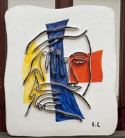 Fernand Léger, Twarz z dwiema rękami, ok. 1950, ceramika