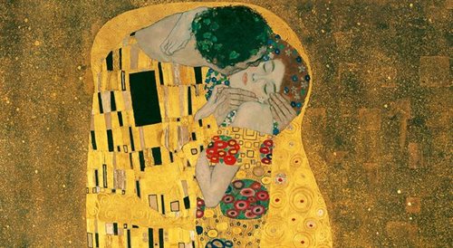 Gustav Klimt, Pocałunek (fragm.)
