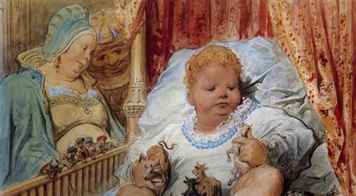 Gustave Dor, Pantagruel w dzieciństwie (fragm.), 1873